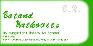 botond matkovits business card